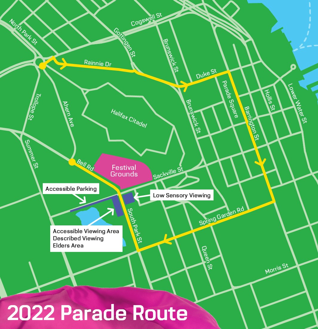 Halifax Pride Parade Route 2022